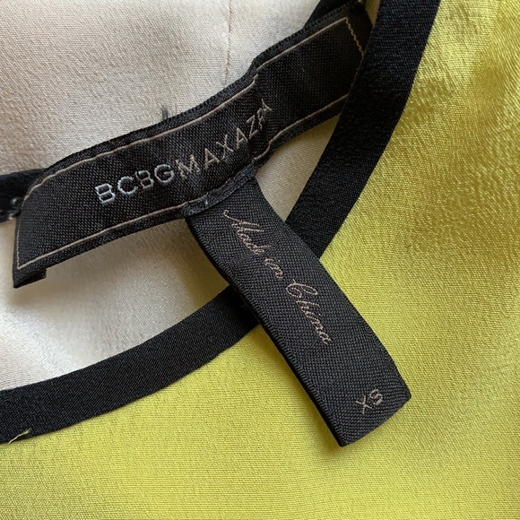 BCBGMAXAZRIA Womens Colorblock Sleeveless Silk Top Size XSmall - Picture 8 of 11